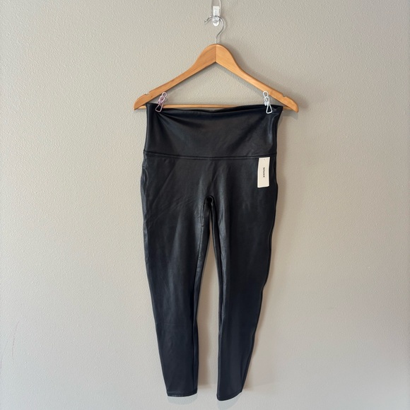 SPANX Pants - SPANX Women’s Faux Leather Skinny Legging Black Size Petite XL NWT
